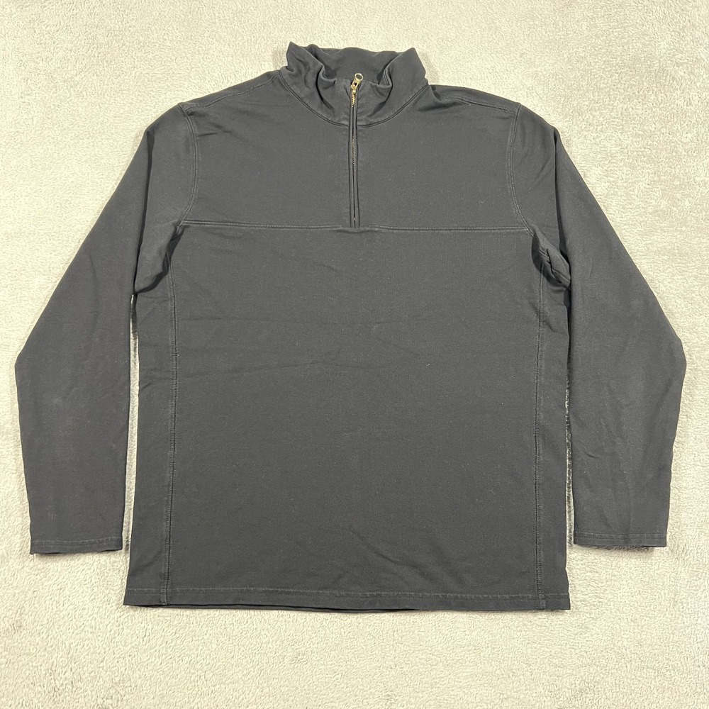 State And Liberty Quarter Zip Sweater Mens Large Black Performance Classic